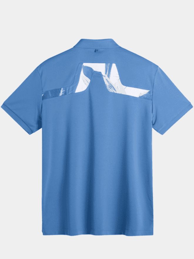 J.Lindeberg KV Print Halbarm Polo blau