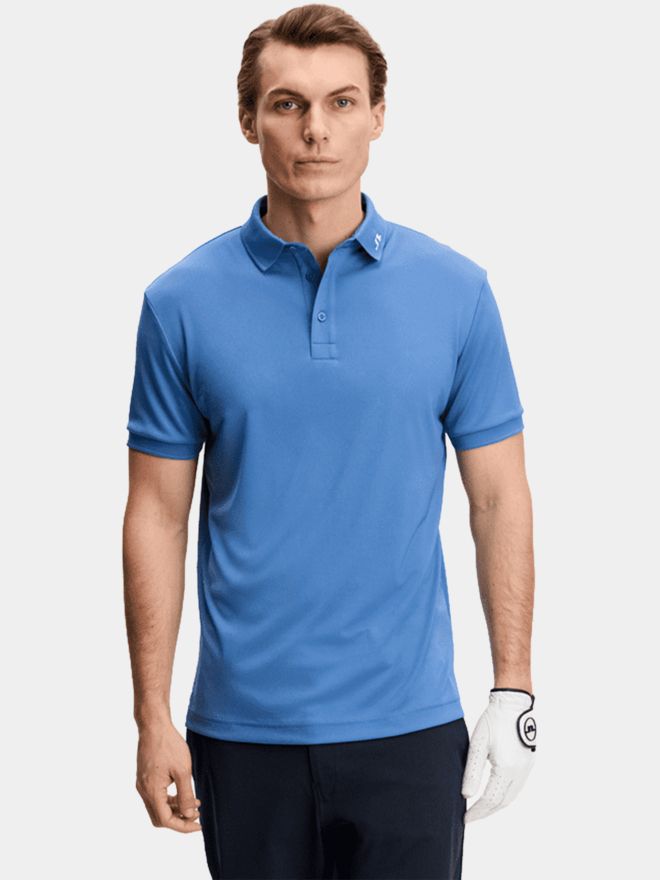 J.Lindeberg KV Print Halbarm Polo blau