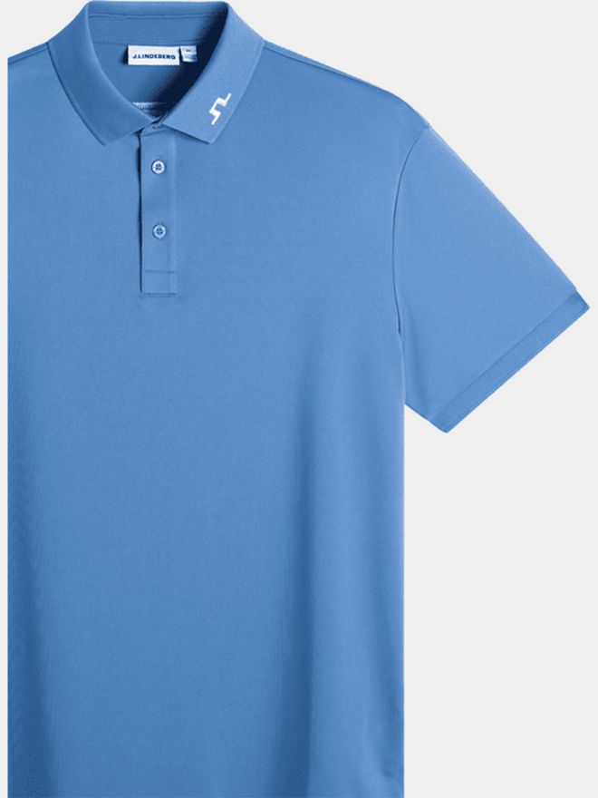 J.Lindeberg KV Print Halbarm Polo blau