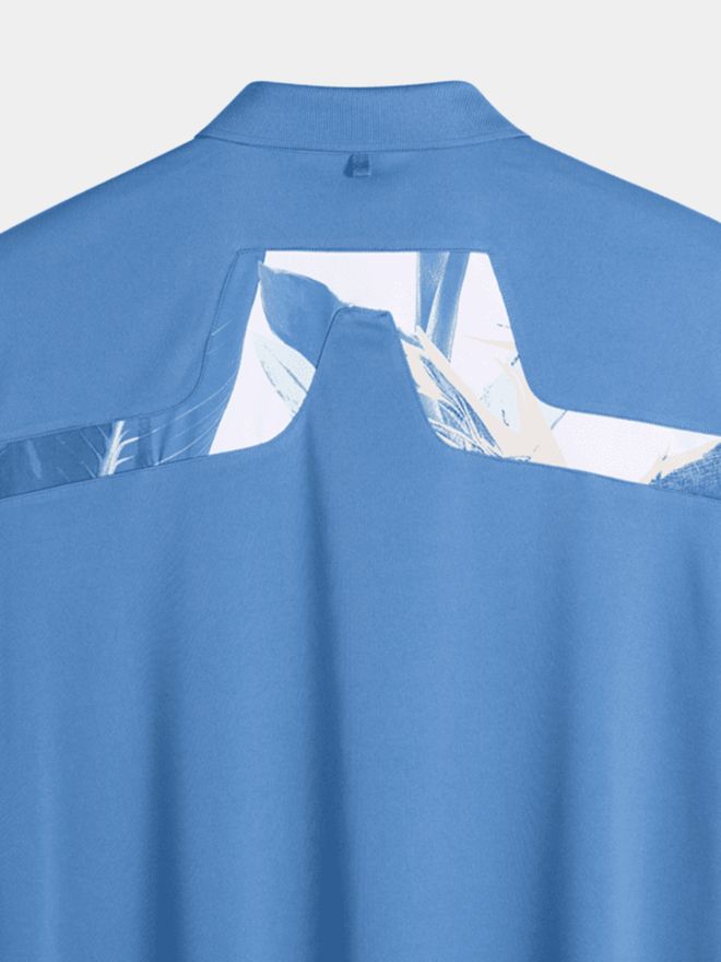 J.Lindeberg KV Print Halbarm Polo blau