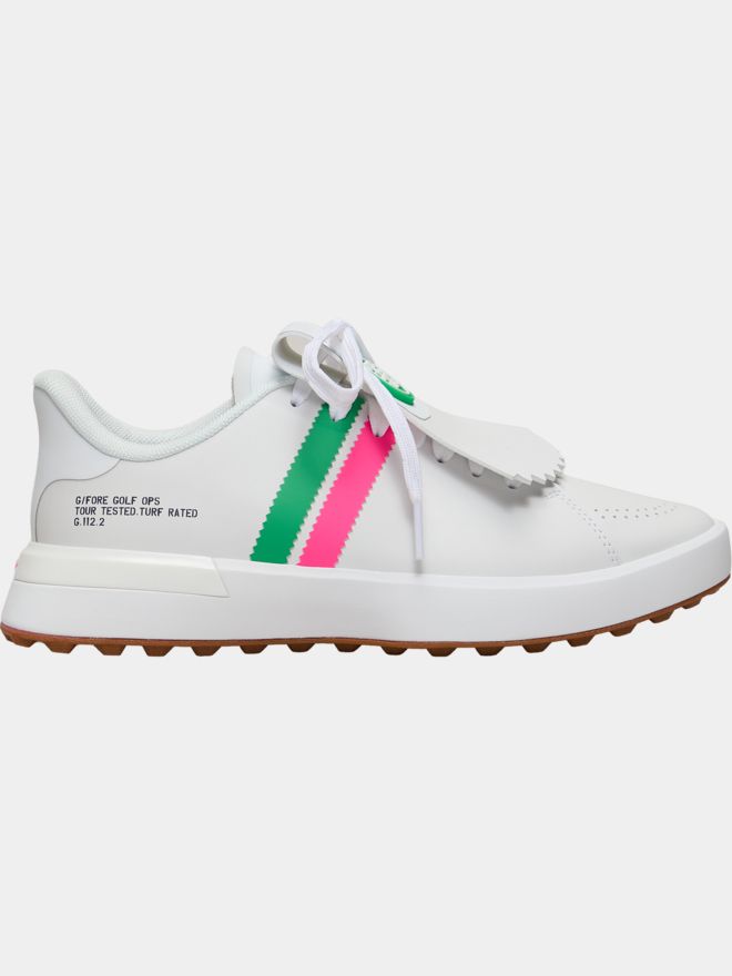 G/Fore G.112 Stripe Kiltie Golfschuhe weiß