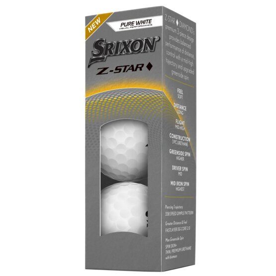 Srixon Z-Star 3 Diamond Golfbälle weiß