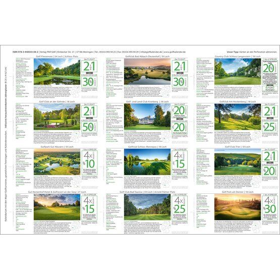 Par Verlag Golfkalender 2026 Sonstige