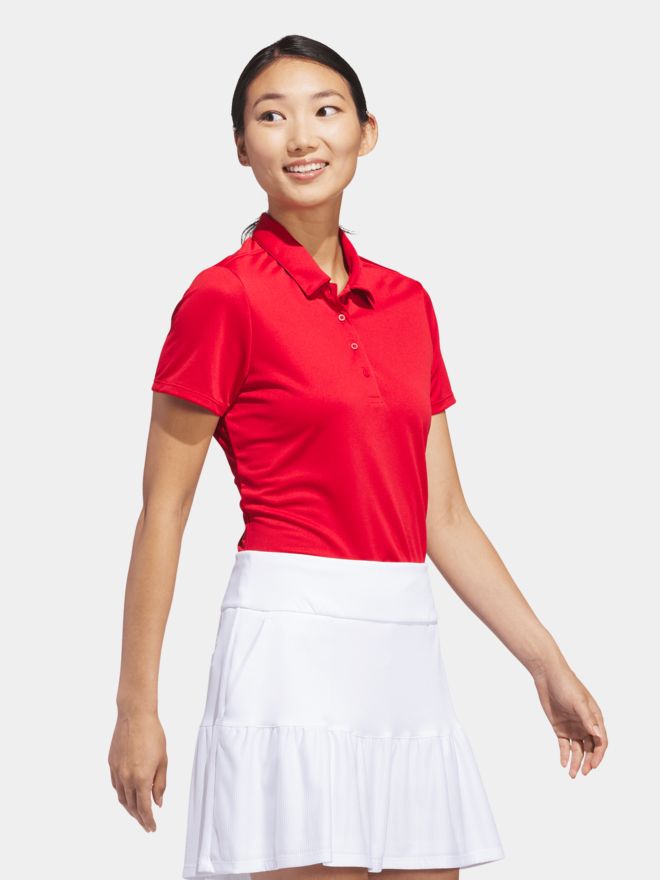 adidas PERFORMANCE SHORT SLEEVE Halbarm Polo rot