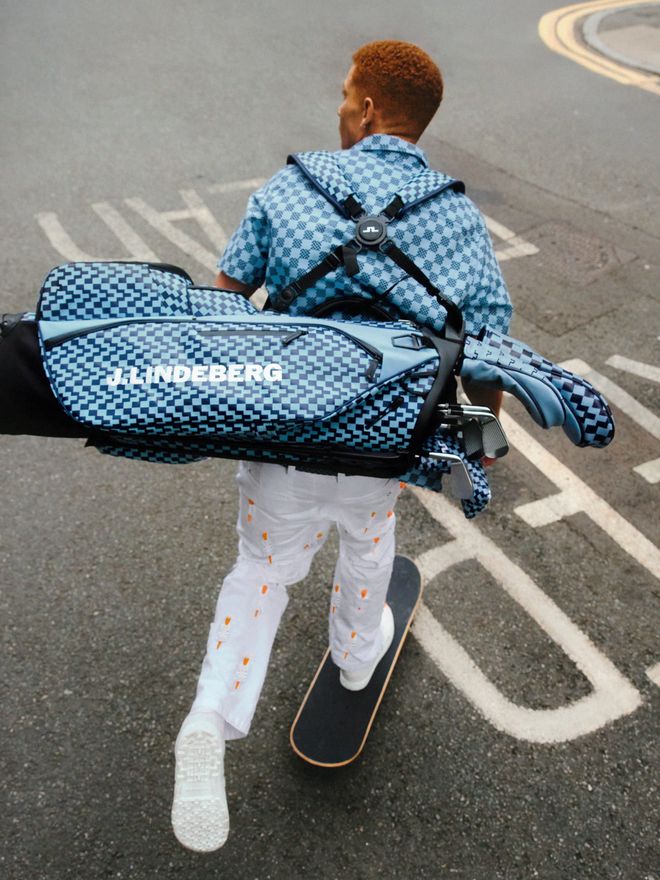 J.Lindeberg Play Printed Standbag blau