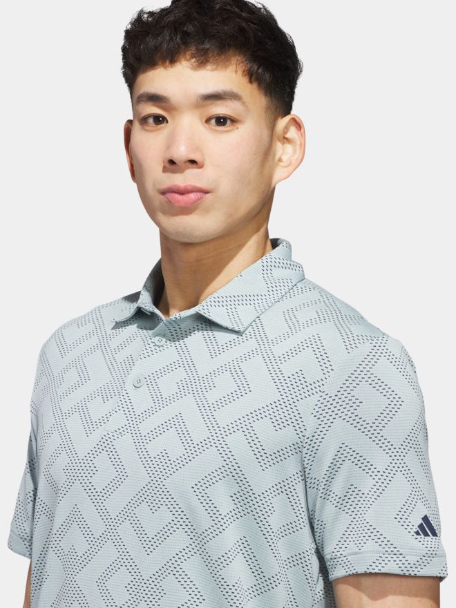 adidas ULT CLSN JACQ Halbarm Polo hellgrün