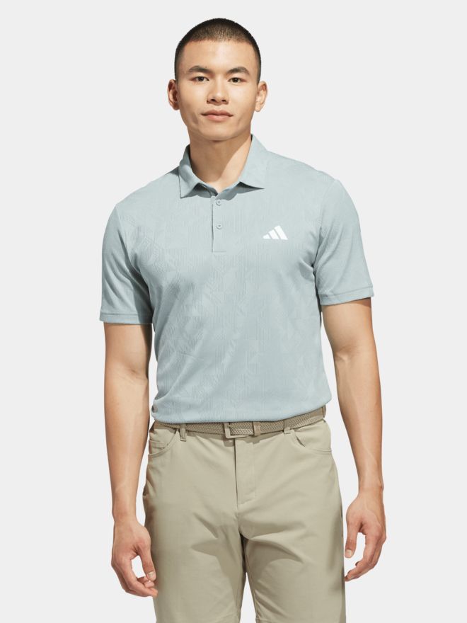 adidas ULT CLIMA JACQ Halbarm Polo hellgrün
