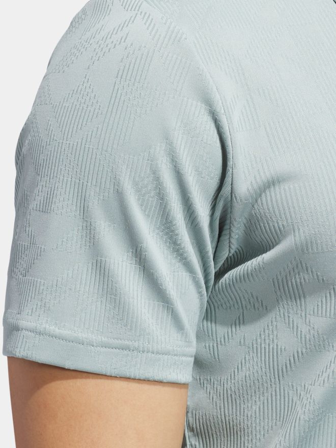 adidas ULT CLIMA JACQ Halbarm Polo hellgrün