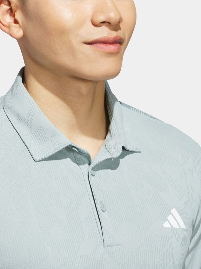 adidas ULT CLIMA JACQ Halbarm Polo hellgrün