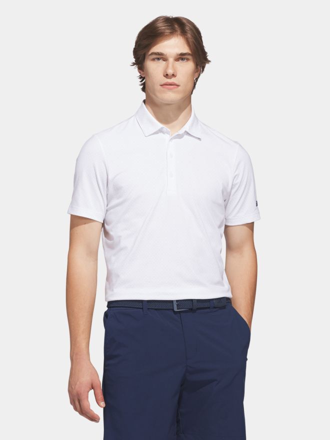 adidas ULT+ GO-TO PRT Halbarm Polo weiß