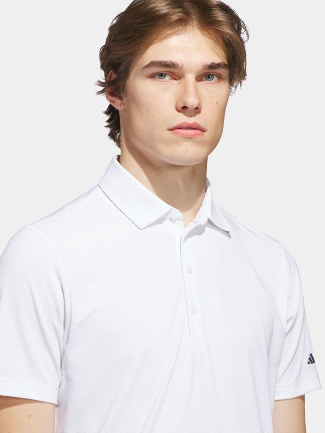 adidas ULT+ GO-TO PRT Halbarm Polo weiß