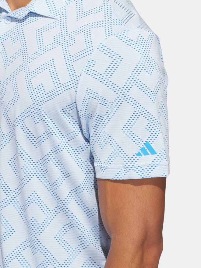 adidas ULT CLSN JACQ Halbarm Polo hellblau