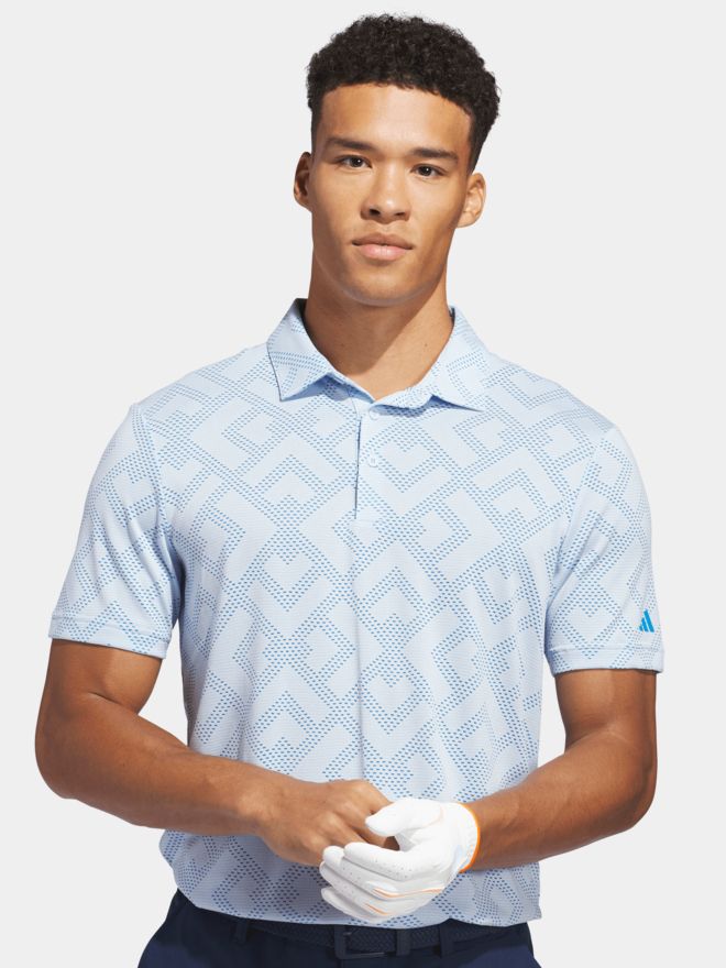 adidas ULT CLSN JACQ Halbarm Polo hellblau