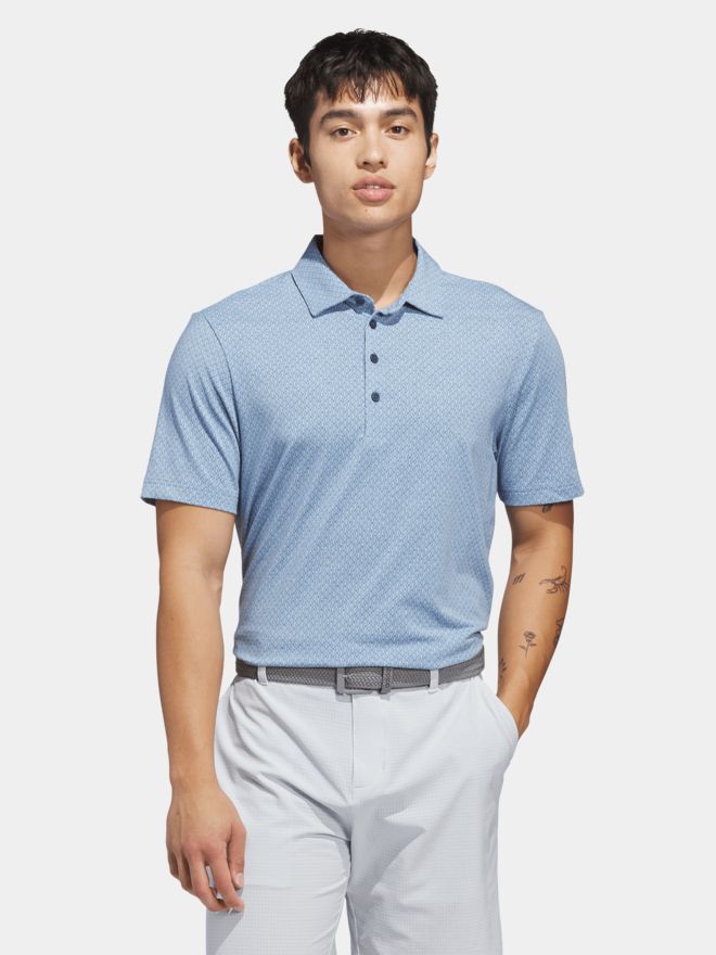 adidas ULT+ GO-TO PRT Halbarm Polo blau