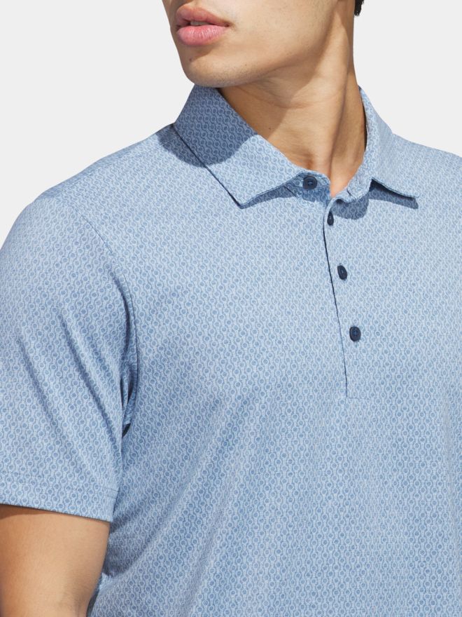 adidas ULT+ GO-TO PRT Halbarm Polo blau