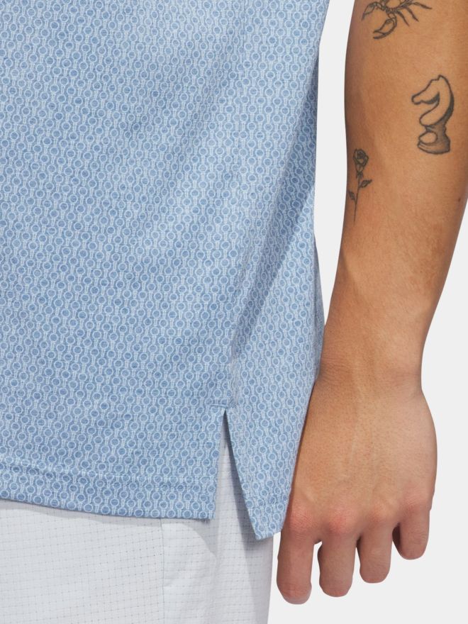 adidas ULT+ GO-TO PRT Halbarm Polo blau