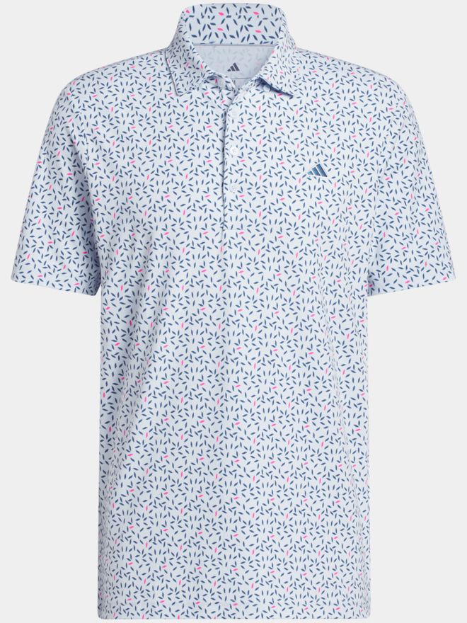 adidas ULT+ SFT PRT LC Halbarm Polo hellblau