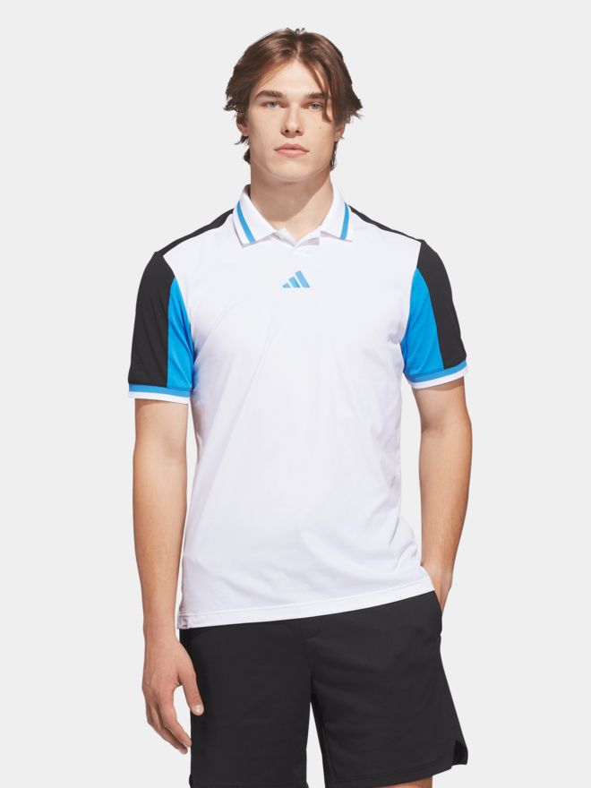 adidas BEYOND VENT TWISTKNIT SHIRT Halbarm Polo weiß