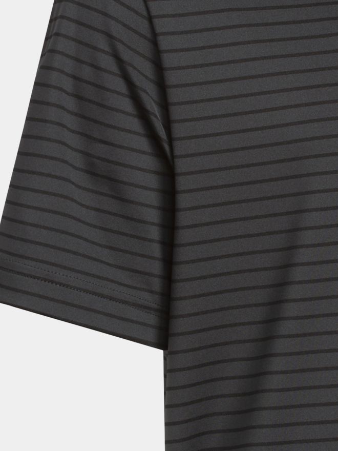 adidas Chlapecká pruhovaná polokošile s krátkým rukávem černá