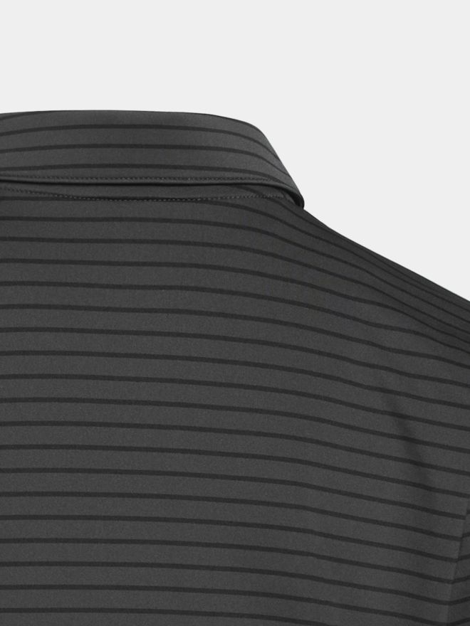 adidas Chlapecká pruhovaná polokošile s krátkým rukávem černá