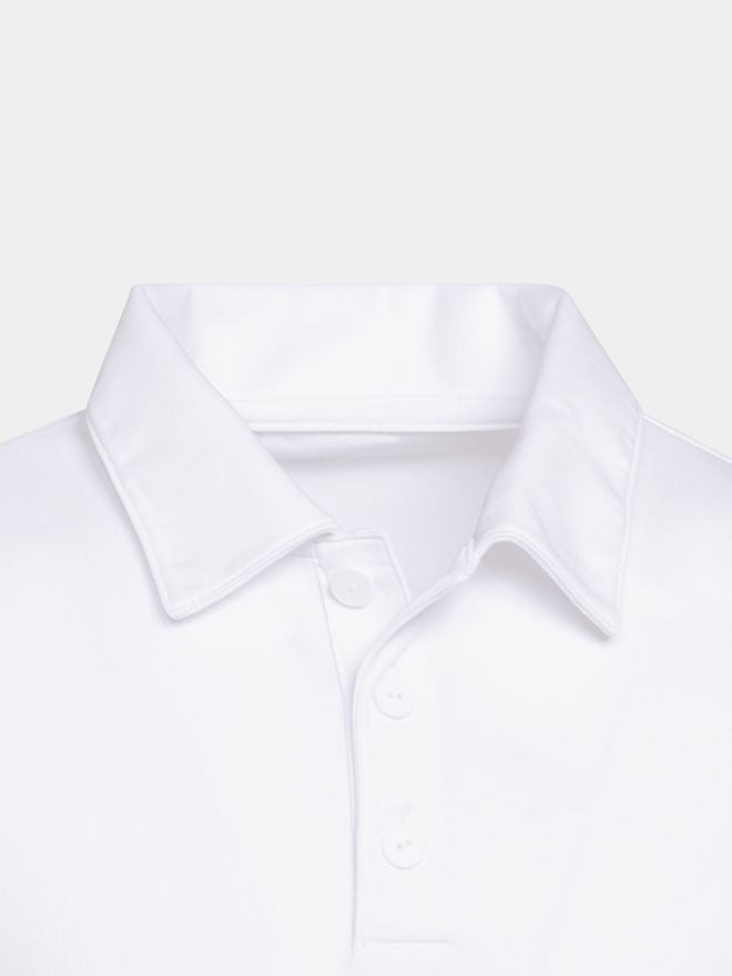 adidas Chlapecká polokošile PERF s krátkým rukávem bílá