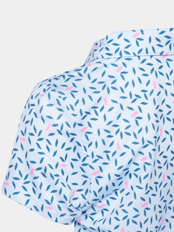 adidas Dívčí polokošile PRNT s krátkým rukávem modrá