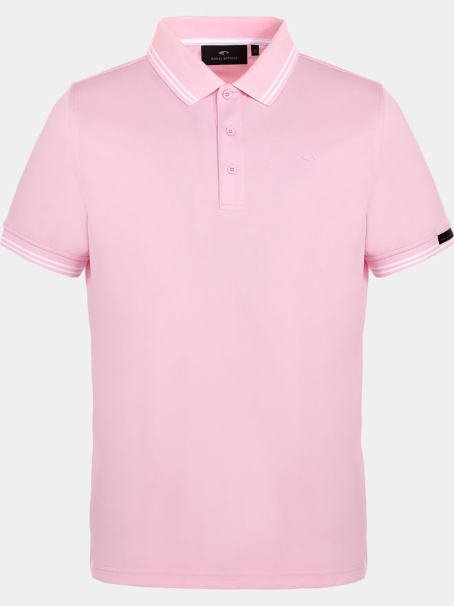 Daniel Springs Anti Odor Funktions Halbarm Polo rosa