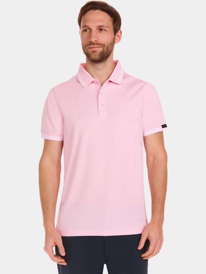 Daniel Springs Anti Odor Funktions Halbarm Polo rosa