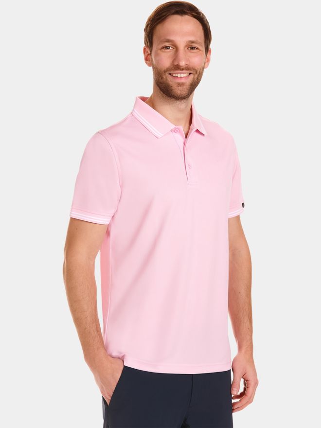 Daniel Springs Anti Odor Funktions Halbarm Polo rosa