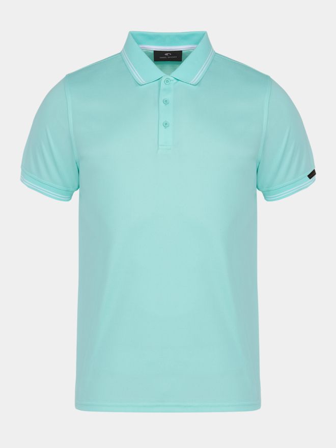 Daniel Springs Anti Odor Funktions Halbarm Polo türkis