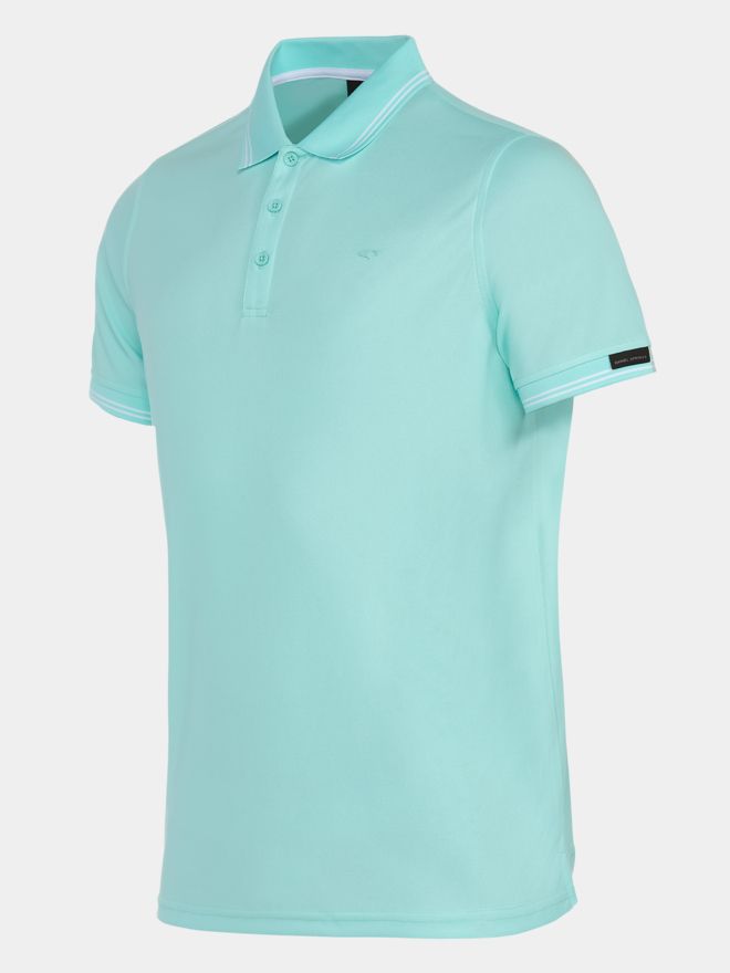 Daniel Springs Anti Odor Funktions Halbarm Polo türkis