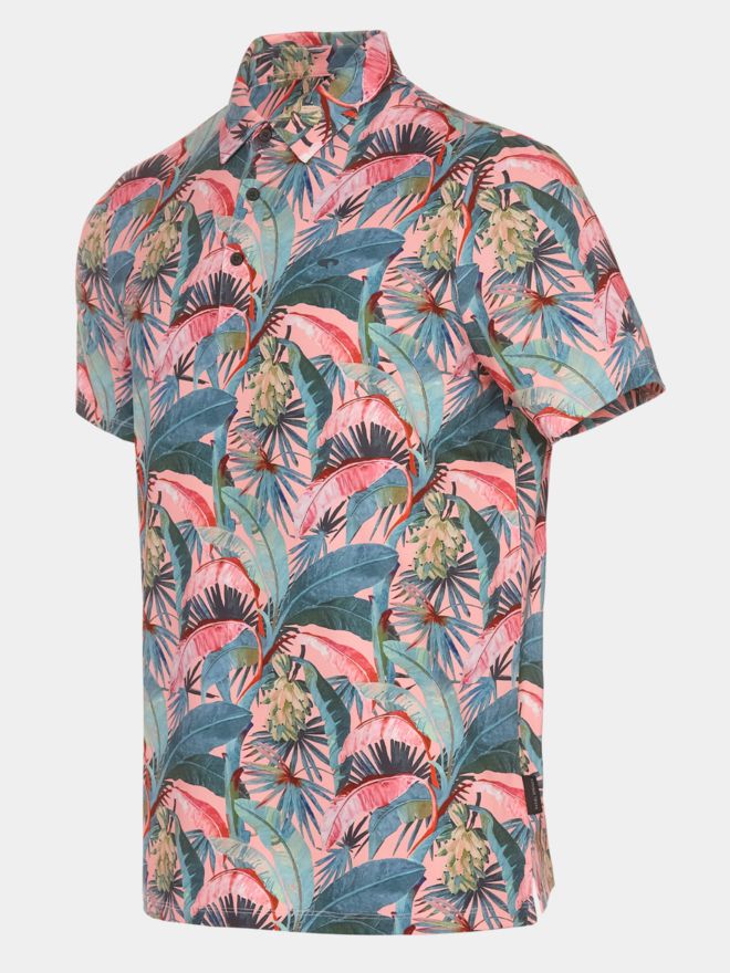 Daniel Springs Druck Funktions Halbarm Polo grün