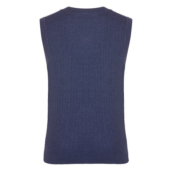 Daniel Springs Jaquard-Struktur Pullunder Strick denim