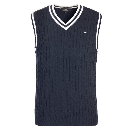 Daniel Springs Zopf- Pullunder Strick navy