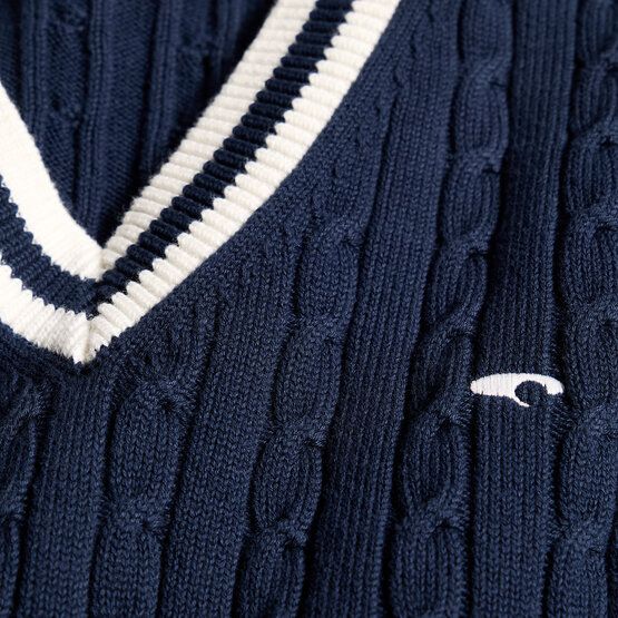 Daniel Springs Zopf- Pullunder Strick navy