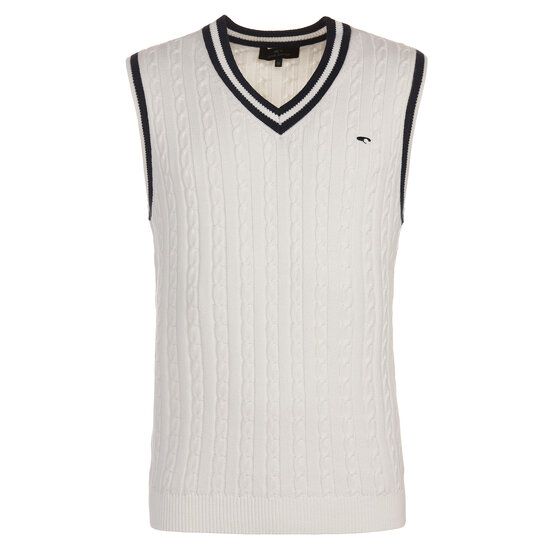 Daniel Springs Zopf- Pullunder Strick offwhite