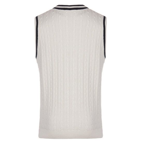 Daniel Springs Zopf- Pullunder Strick offwhite