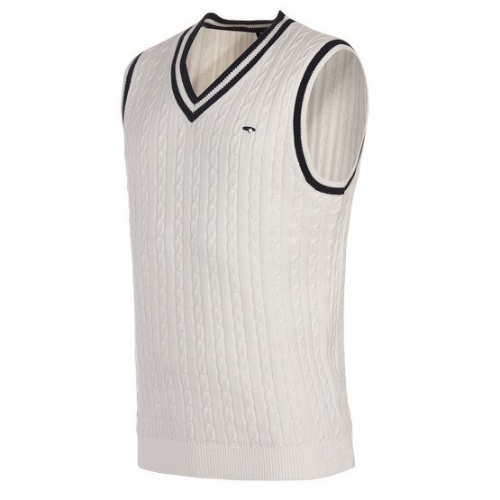 Daniel Springs Zopf- Pullunder Strick offwhite