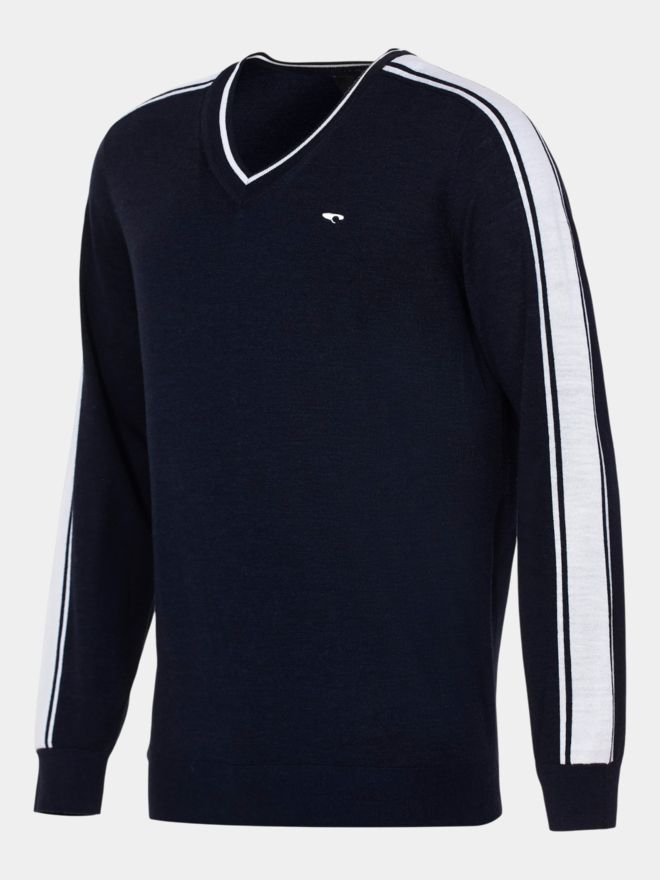 Daniel Springs Merino Extrafein Pullover Strick navy