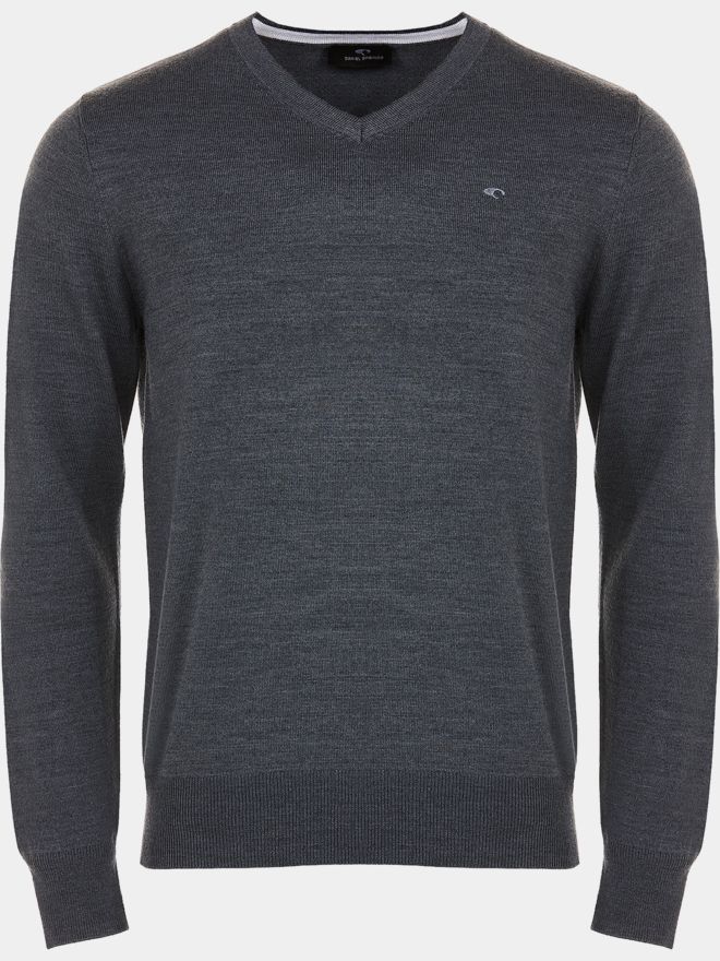 Daniel Springs Pletený svetr Basic tmavě šedá melanž