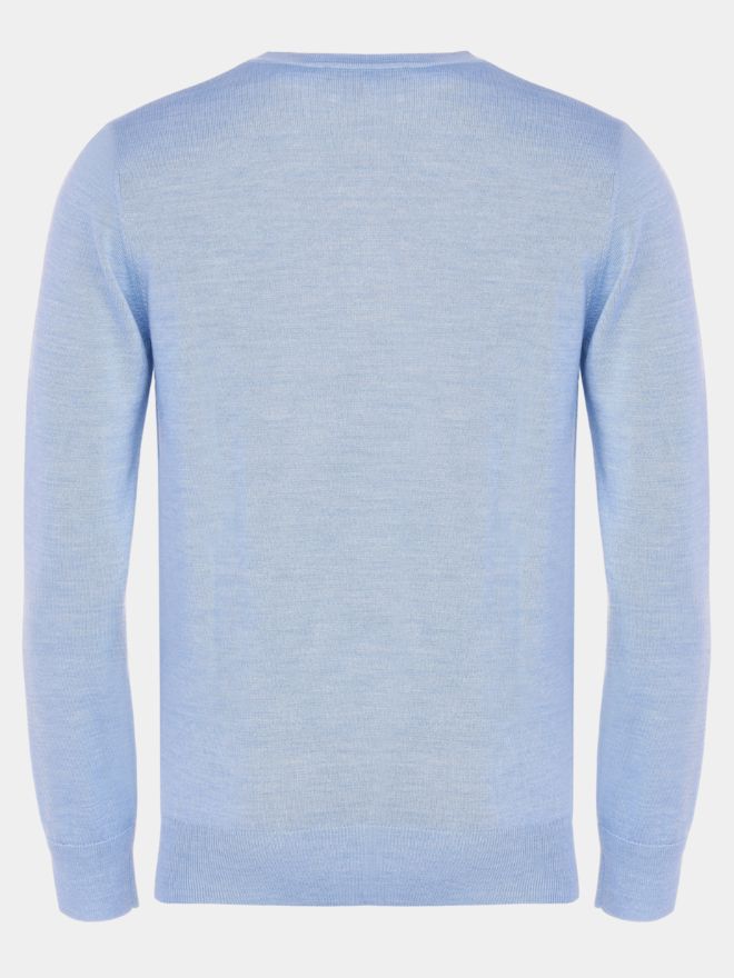 Daniel Springs Basic Pullover Strick hellblau