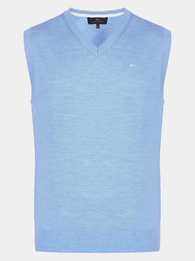 Daniel Springs Basic Pullunder Strick hellblau