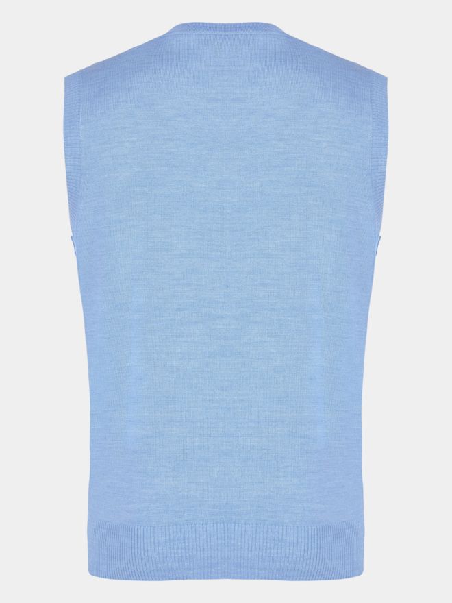 Daniel Springs Basic Pullunder Strick hellblau