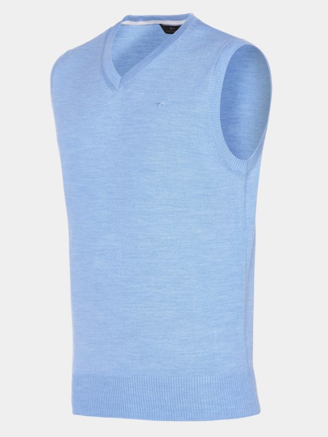 Daniel Springs Basic Pullunder Strick hellblau