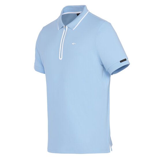 Daniel Springs Funktions Pique Halbarm Polo hellblau
