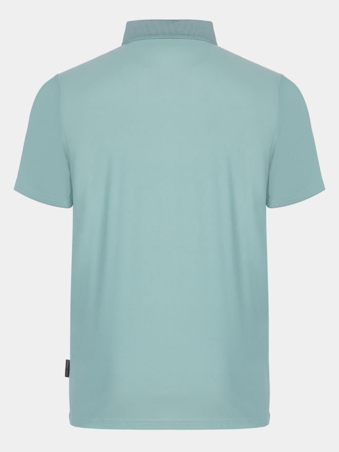 Daniel Springs Nylon Pique Halbarm Polo grün