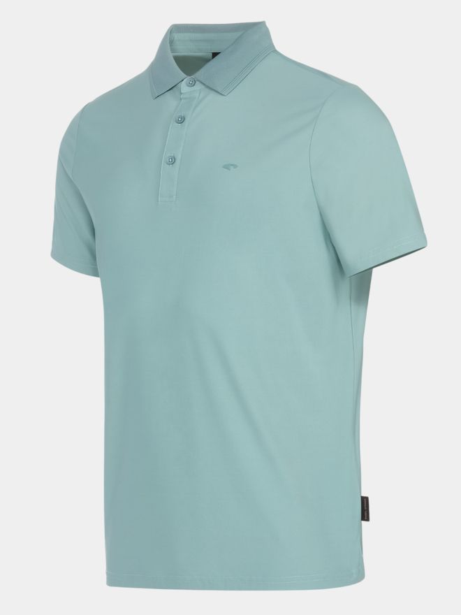 Daniel Springs Nylon Pique Halbarm Polo grün