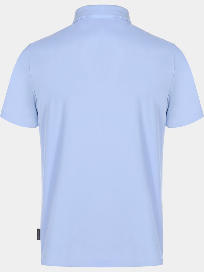 Daniel Springs Nylon Pique Halbarm Polo hellblau