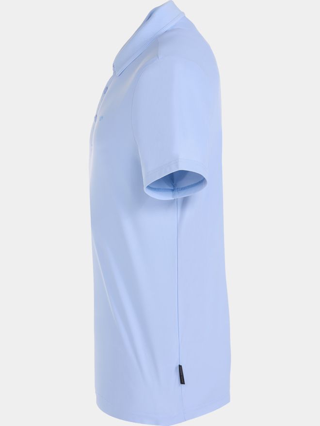 Daniel Springs Nylon Pique Halbarm Polo hellblau