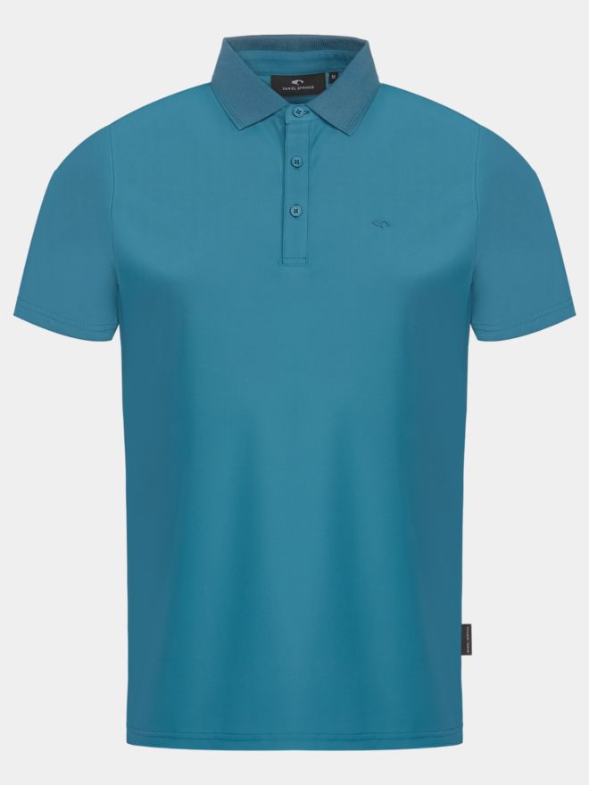 Daniel Springs Nylon Pique Halbarm Polo petrol